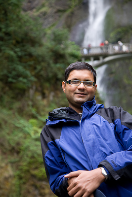 Ajay at Multanomah Falls